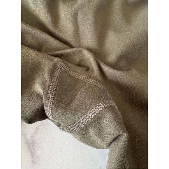 Oneractive timeless high-waisted leggings khaki taupe women's medium regular len - Picture 4 of 6